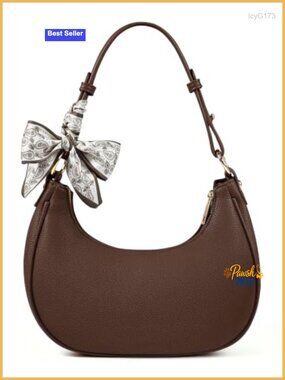 Women's Crescent Shoulder Bag Faux Leather Hobo Handbag